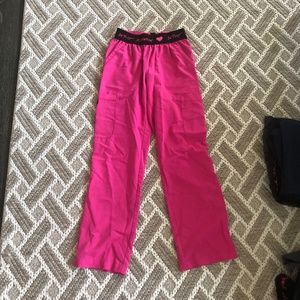 Betsy Johnson Hot Pink Scrub Bottoms